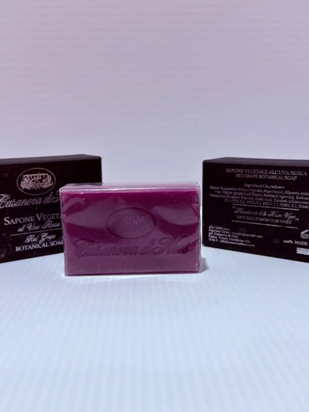 Casanova di Neri Red Grape Botanical Soap 3.5oz Italy Luxury Wine Vineyard Soap